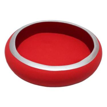 Imagem de Vaso Ikebana Baixo Cerâmica Fosca Decor de Plantas Garden - Red Silver