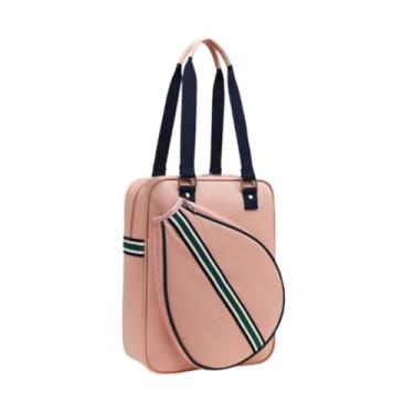 Imagem de Suporte para bolsa de raquete de tênis Decoração multifuncional com alças Bolsa de tênis Bolsa de ombro para badminton para atividades ao ar livre, Rosa