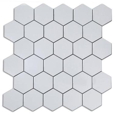 Imagem de Pastilha AL1016 - METAL ALUMINIO BRANCA 28,5x28,7cm - Glass Mosaic
