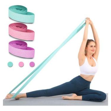 Imagem de Kit de Faixas Elásticas para Pilates e Yoga - Fortaleça e Tonifique co