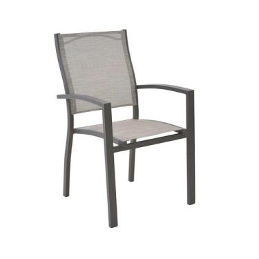 Imagem de Kit 4 Cadeiras Externas Angra Amêndoa Tela Bege - Rivatti