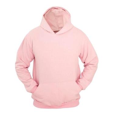 Imagem de Moletom Masculino Canguru Liso Moderno Macio Conforto - Ragor, Rosa, G