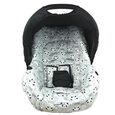 Imagem de Capa para bebe conforto - panda c/ preto - ALAN PIERRE BABY
