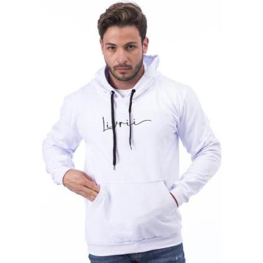 Imagem de Blusa de Moletom Masculina Personalizada Livrii Flanelada com Capuz - 