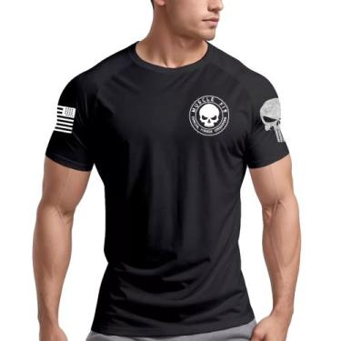 Imagem de Camiseta Dry Fit Original Masculina Caveira Bope Muscle Fit, XG, Cavei