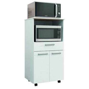 Imagem de Armário de Cozinha Balcão Multiuso Duplo Forno Duetto Branco Kit's Par