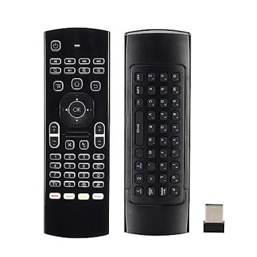 Imagem de JKZTJOF Controle Remoto Mx3 Air Mouse, Mini Teclado Sem Fio Multifuncional 2.4G Com Retroiluminação Para Android Smart Tv Box, 3 Giroscópios E Sensores G, Projetor Htpc Pc, Ps3/4 Xbox 360