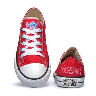 Imagem de Tenis All Lillo Stitch Star Unissex Cano Baixo Lona Tradicional 605TeL