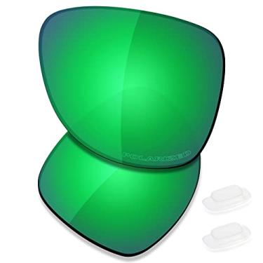 Imagem de SAUCER Lentes de reposição premium e protetores de nariz compatíveis com óculos de sol Costa Del Mar South Point High Defense - Verde Jade polarizado