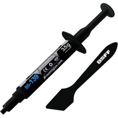 Imagem de BSFF Pasta térmica, 3,5 g com kit de ferramentas pasta de CPU dissipador de calor para IC/processador/CPU/todos os coolers, alto desempenho à base de carbono