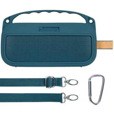 Imagem de Lebakort Capa de silicone de 2ª geração compatível com alto-falante portátil Bose SoundLink Flex 2ª geração/Bose SoundLink Flex (capa azul crepúsculo)