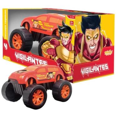Imagem de Carro de Brinquedo Vigilante Vermelho para Crianças 3+ - Mielle Brinqu