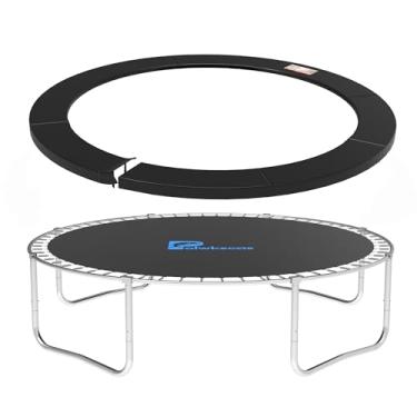 Imagem de Almofada de trampolim, almofada de segurança de substituição de trampolim de 3 m, 3,6 m, 4,3 m, à prova d'água e resistente a rasgos, capa redonda de mola de segurança, sem orifício para mastro