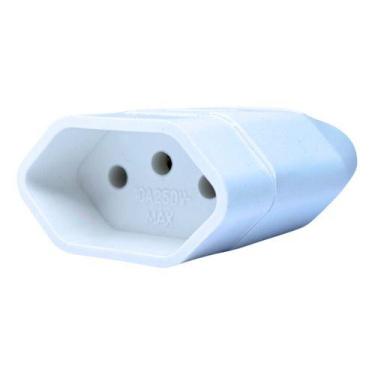 Imagem de Plugue Fêmea Tomada 2p+t 10a Branco - Tomada 3 Pinos - Radial