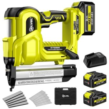 Imagem de SILVEL Pregador Brad Sem Fio De 2", Grampeador Elétrico Brad Nailer 2 Em 1 De 21 V Com Bateria De 2 * 4,0 Ah, 1000 Pregos, Grampos 18Ga, Profundidade Ajustável Para Marcenaria, Reforma Residencial