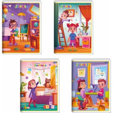 Imagem de Caderno Brochurão Jandaia 60 Folhas com Pauta - Pacote com 10