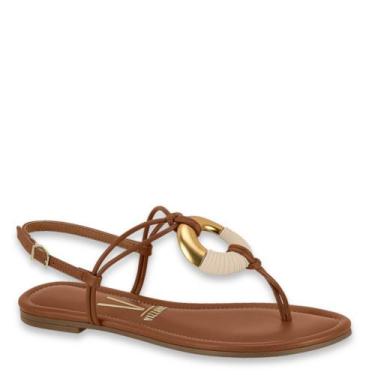 Imagem de Sandália Vizzano Rasteira Detalhe nas Tiras Confort 63711001, Capuccin