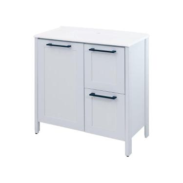 Imagem de Gabinete Armário Banheiro Ditália 1Pt 2Gav C/ Pia BN-01 Cozy