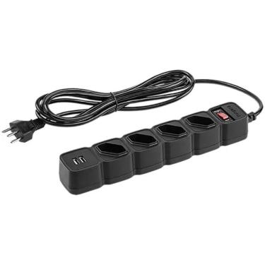 Imagem de Filtro De Linha Intelbras EPE 204 PT 4 T 2 USB 4824205