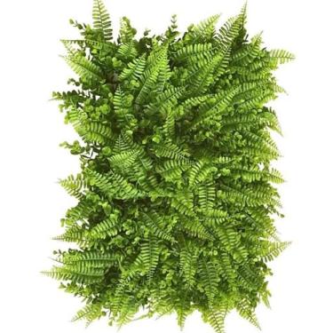 Imagem de Kit 20 Placas De Samambaia Eucalipto 40 x 60cm Muro Inglês Jardim Vert