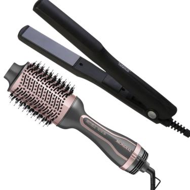 Imagem de Kit Chapinha Prancha Taiff Alisadora + Escova Secador Modelador Es-11 Mondial