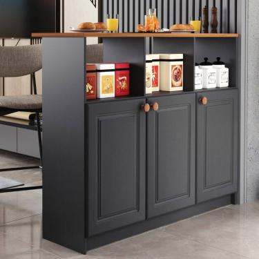 Imagem de Bancada Ilha 3 Portas 120cm Flavia Indekes