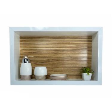 Imagem de Nicho Banheiro Porcelanato box 30x50x11 Borda De Alumínio. - Belo Nich