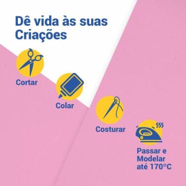 Imagem de Kit Com 30 Placas De Eva Escolar Seller - 48cm X 40cm, Rosa Claro