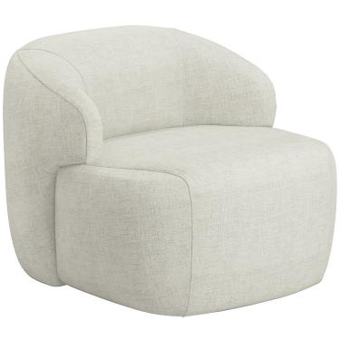 Imagem de Poltrona Decorativa Fixa Orgânica Para Sala Living Barolo L06 Linho Cru - Lyam Decor