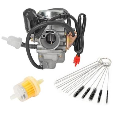 Imagem de Carburador PD24J de 24 mm com filtro de combustível e escova de limpeza para 4 tempos GY6 125cc 150cc ATV Go Karts motocicleta scooter ciclomotores 152QMJ 157QMJ