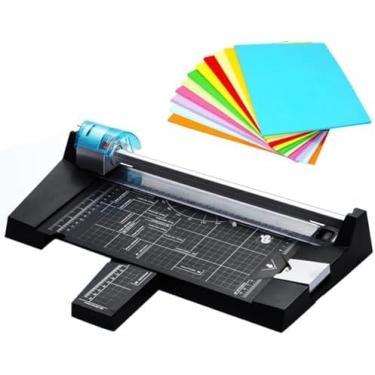 Imagem de Cortador De Papel Rotativo Para Serviço Pesado Com 4 Lâminas A4 Aparador Manual Para Linhas Retas Pontilhadas E Vincadas Cortador De Guilhotina Para Cartões De Fotos De Papel