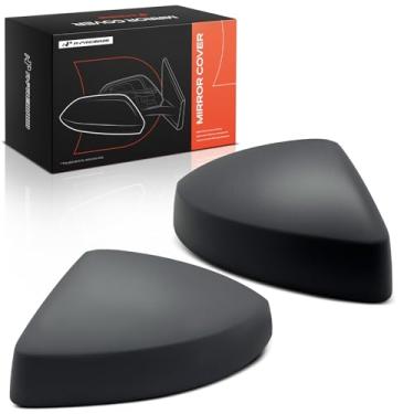 Imagem de A-Premium 2 peças de tampas de espelho retrovisor do lado do motorista e do passageiro - compatível com Audi A3 S3, A3 Sportback e-tron - cinza preparado, com orifício de seta, sem sistema de aviso de