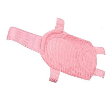 Imagem de Yinhing Rede de Banho para Bebês Malha de Suporte para Banho de Recém-nascidos Com Alças Fixas Ajustáveis ​​Design Em Forma de T Travesseiro de Esponja Macia 5 Cintos de Segurança para (PINK)