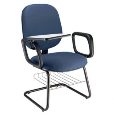 Imagem de Cadeira Universitária Com Prancheta Para Escolas Linha Uno Azul