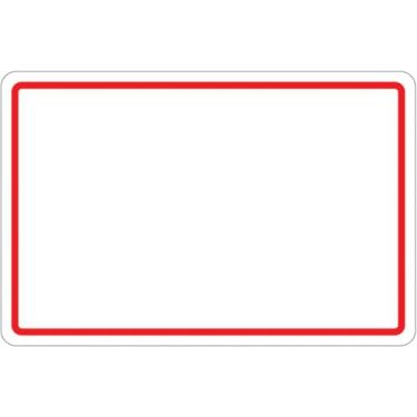 Imagem de Etiqueta Adesiva, Escolar, OP-5380 Tarjada Vermelha 53,0mm X 80,0 mm, Pimaco