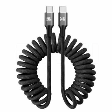 Imagem de DRRI 8K 60Hz 4K 60Hz 240W Dual Tipo-C PD Cabo de dados de carregamento rápido para iPhone 17 16 15 Pro Max, Samsung Galaxys, Android/MacBook, laptops