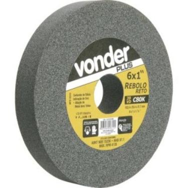 Imagem de Rebolo Reto 152,4x25,4x31,8 G100 Verde Para Vídea 39cvd - Vo - Vonder 