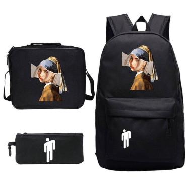 Imagem de Conjunto de mochilas, bolsa escolar Singer Satchel com lancheira e bolsa de lápis