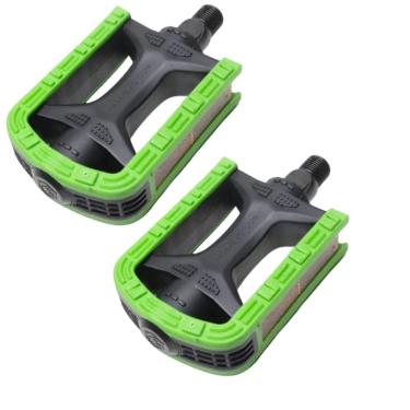 Imagem de Pedal Stark Rosca Fina Bike Bicicleta Plataforma Verde