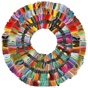 Imagem de kit Linha Bordado 300-200-100 Linha Algodão Meadas Ponto Russo Costura Patchwork Aviamentos Não Desbotam pachwork br(Kit com 300 linhas)