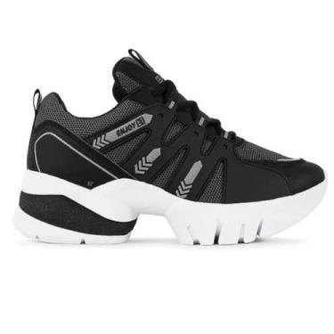 Imagem de Tênis Feminino Ramarim Sneaker Dad Chunky 2580132 Preto, 37, Preto