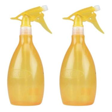 Imagem de Kit 2 Pulverizadores Borrifadore Laranja Nevoa 500ml Guarany, Laranja
