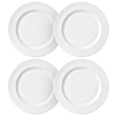 Imagem de Jogo De Pratos Raso Em Opaline Divine 4 Peça 27Cm Hauskraft - Huaskraf