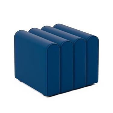 Imagem de Armários para sapatos com prateleiras para sapatos Banco de sapatos para porta casa, moderno, sala verificação, banco quadrado, cabeceira, loja roupas, sofá, entrada(Blue)