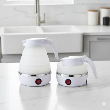 Imagem de Chaleira Elétrica Dobrável 600ml 600W Portátil Silicone 110v