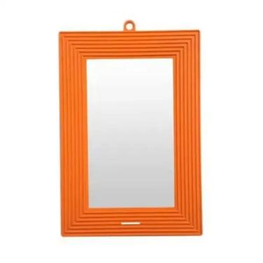 Imagem de Espelho Moldura 20X14 Laranja Budeplast