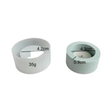 Imagem de Molde De Silicone Para Castiçal De Concreto Artesanal DIY Redondo Para