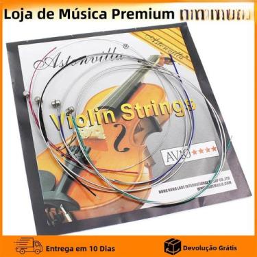 Imagem de Conjunto De Cordas Para Violino 4 Peças Núcleo De Aço Enrolado Em Níqu