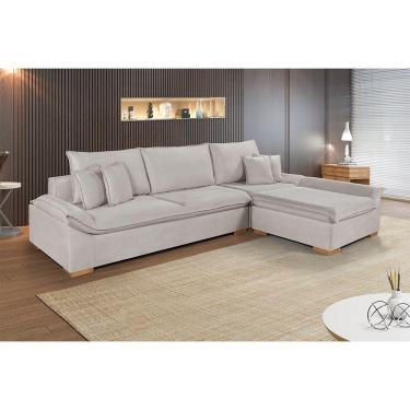 Imagem de Sofá Martins M-201 Veludo Canto Invertido Estofados Martins Veludo Creme