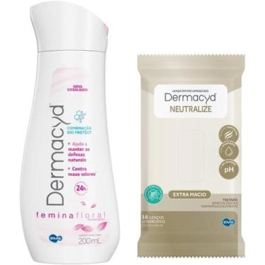 Imagem de Kit Dermacyd Sabonete Íntimo Femina 200ml + Lenço Umedecido 16un  Higi